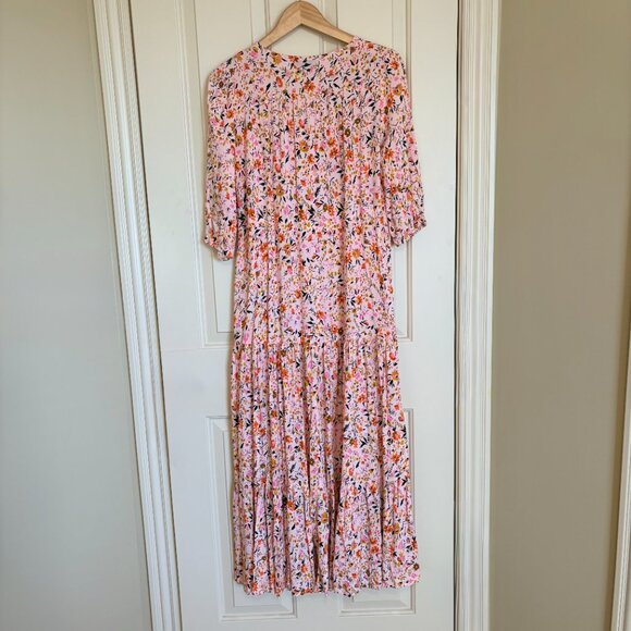 Petal and Pup Dress Women's Pink Floral Boho Maxi Dress Size Medium NWT - Picture 2 of 5